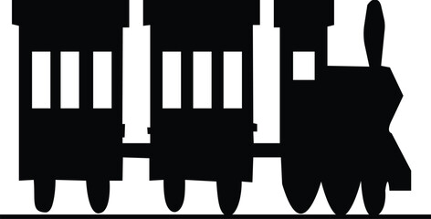Black train icon in flat and line style railway locomotive and freight transport silhouette featuring passenger and cargo rail graphic minimal monochrome vector illustration pack © Muhammad