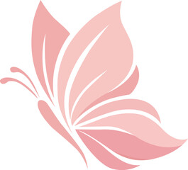 Pink Butterfly Silhouette A Delicate Vector Illustration On White Background © KarimaAkter