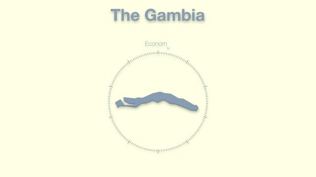 The Gambia MAP revealing minimalistic animated data analytics for presentations, videos, corporate, documentery 