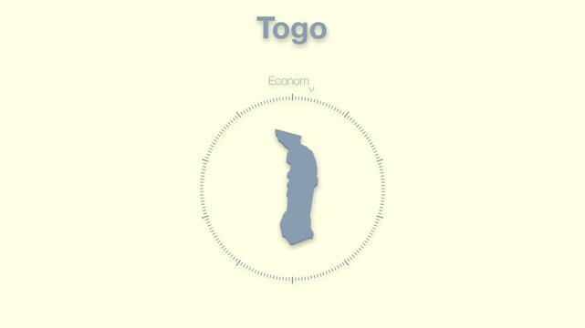 TOGO MAP revealing minimalistic animated data analytics for presentations, videos, corporate, documentery 