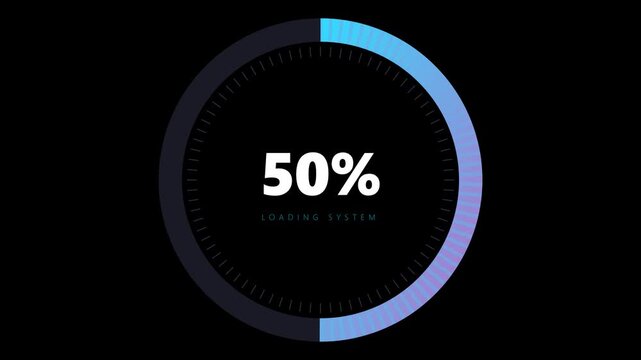 Circular Loading Bar with Percentage Indicator Animations.