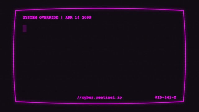 Retro computer terminal with flashing cursor in a dark room.