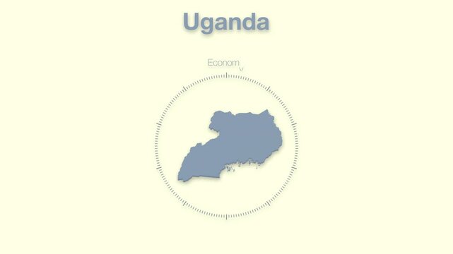 Uganda MAP revealing minimalistic animated data analytics for presentations, videos, corporate, documentery 