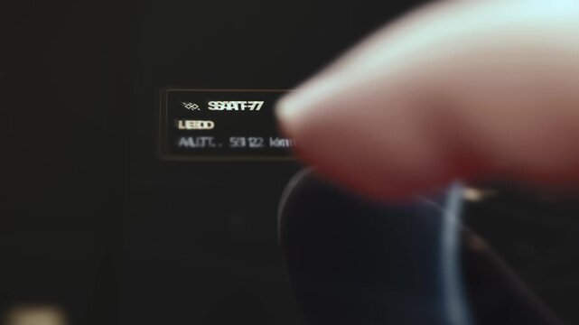 Satellite Tooltip Showing SAT-7 Low Earth Orbit Altitude Data On Dark Mission Control Screen