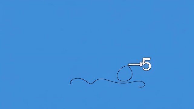 Single Cell Organism Swimming Through Blue Water with Negative Five Notation