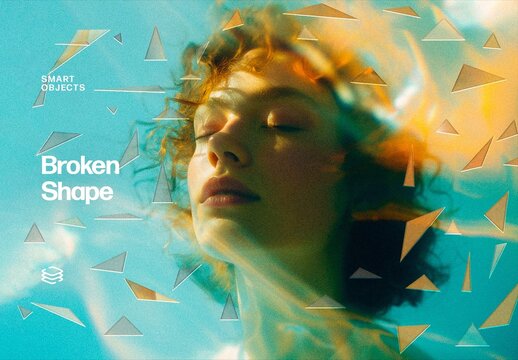 Broken Shape Photo Effect For Poster And Social Media Design