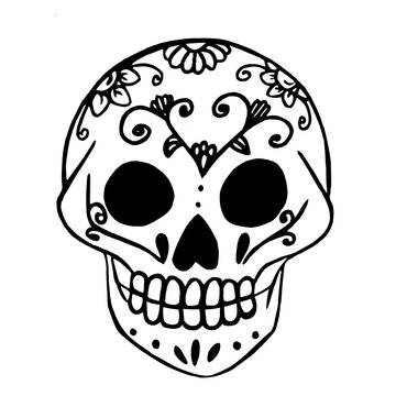 Floral Whispers Sugar Skull