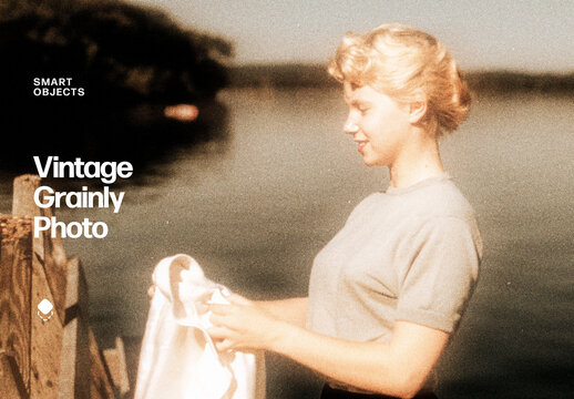 Vintage Grainly Photo Effect For Poster And Social Media Design