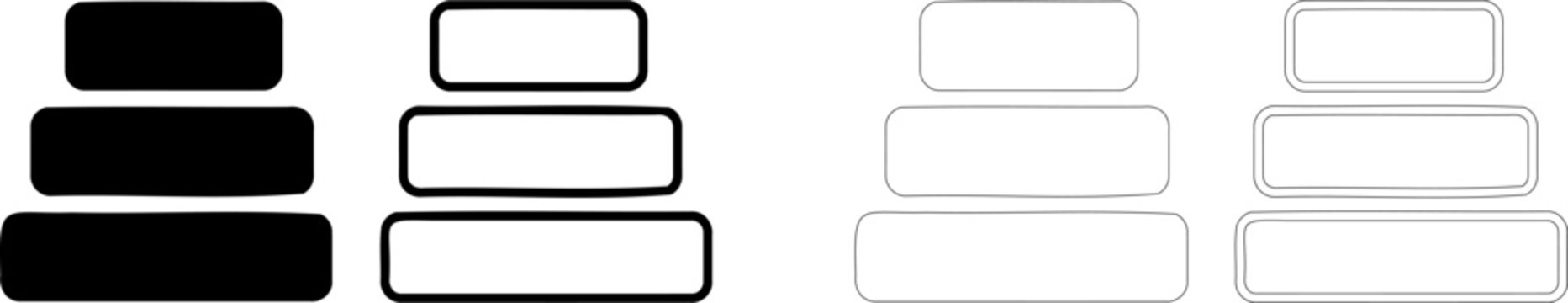 Minimal backlog icon pair in solid and line art style