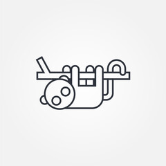 lemur icon symbol illustration vector eps10 logo template design pattern seamless bright minimal design flat design realistic style simple design modern design © dera