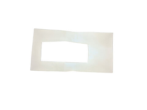 Rectangular paper frame with a hole in the center