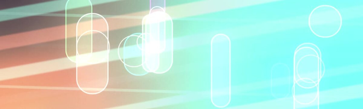 Pastel rounded shapes background template animation