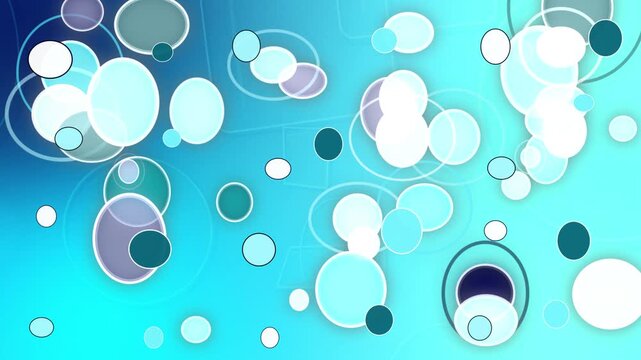 Turquoise bubble background template animation