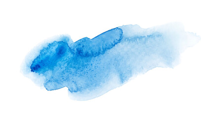 Fototapeta premium Blue watercolor paint brush stroke texture