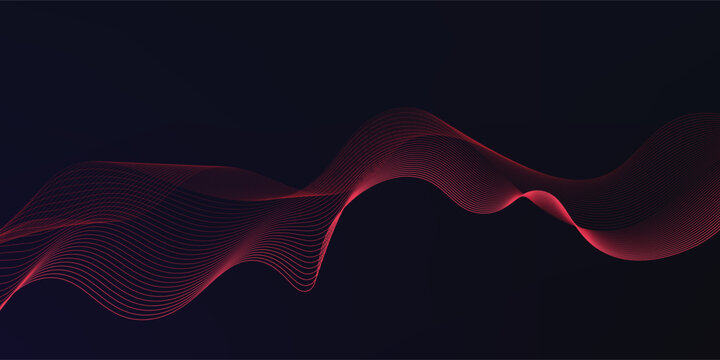 Abstract background with flowing particles. Dynamic waves. vector illustration.