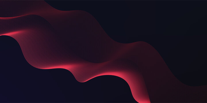 Abstract background with flowing particles. Dynamic waves. vector illustration.