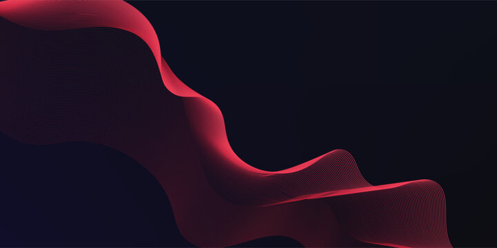 Abstract background with flowing particles. Dynamic waves. vector illustration.