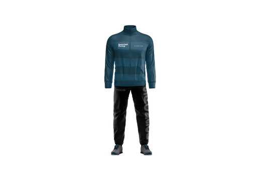 Men's Sport Suit Front View Mockup for Corporate Branding and Packaging Design