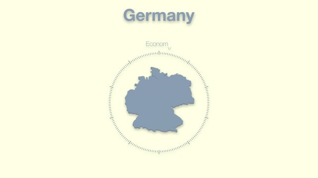 Germany MAP revealing minimalistic animated data analytics for presentations, videos, corporate, documentery 