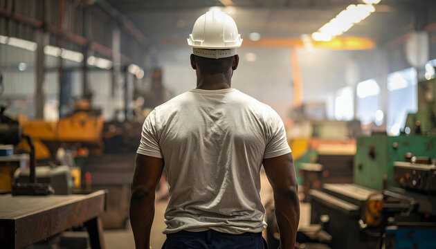 Industrial factory machine operator