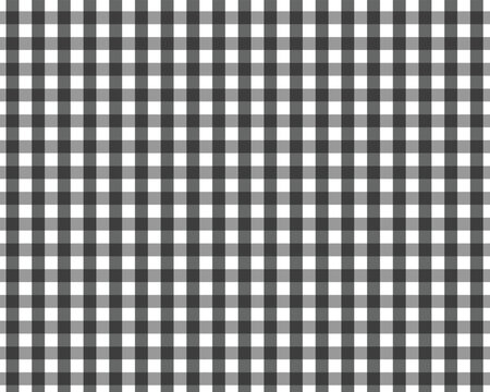 Black and Gray Gingham Plaid Pattern Background with Classic Checkered Fabric Texture Seamless Vector Design