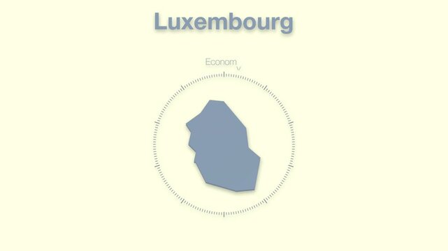 Luxumburg MAP revealing minimalistic animated data analytics for presentations, videos, corporate, documentery 
