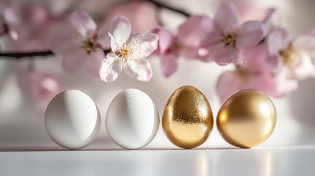 Golden Egg Among White Eggs, Symbol of Success and Uniqueness