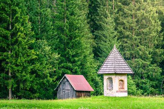 Views and panoramas of the Tarvisio area. Julian Alps in Valbruna.