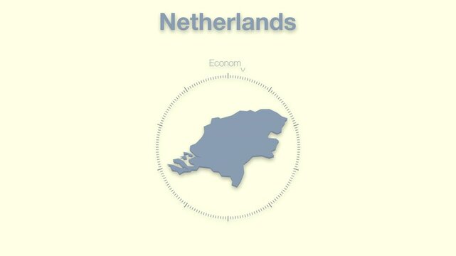 Neatherland MAP revealing minimalistic animated data analytics for presentations, videos, corporate, documentery 