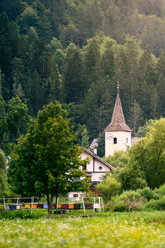 Views and panoramas of the Tarvisio area. Julian Alps in Valbruna.