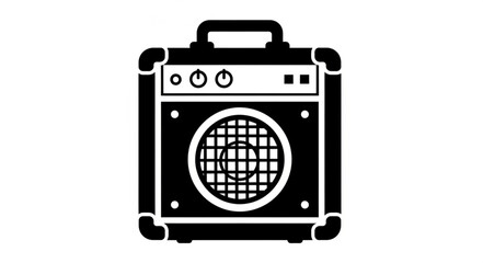 Vintage Portable Amplifier Icon © Mas