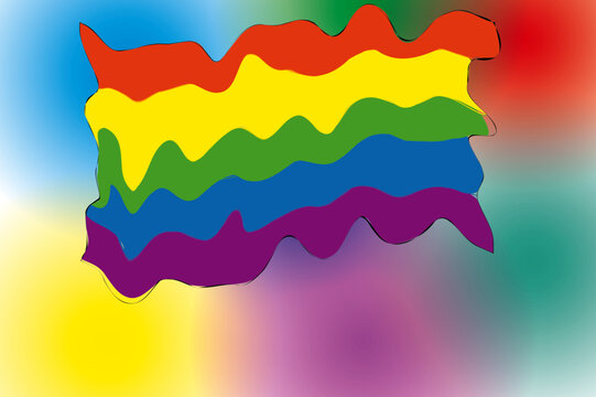 Regenbogenflagge 5 zittern