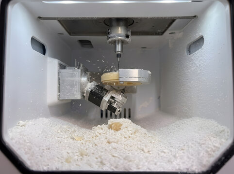 Dental Milling Machine Crafting Zirconia Prosthesis | Automated CAD CAM Dental Lab Technology | Precision Milling Machine | Modern Dentistry Equipment