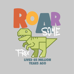 Happy Little Dinosaur Vector Illustration © atap