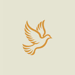 Fototapeta premium Elegant Flying Dove Bird Logo Vector
