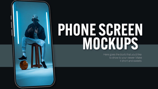 3D Phone Screen Mockup