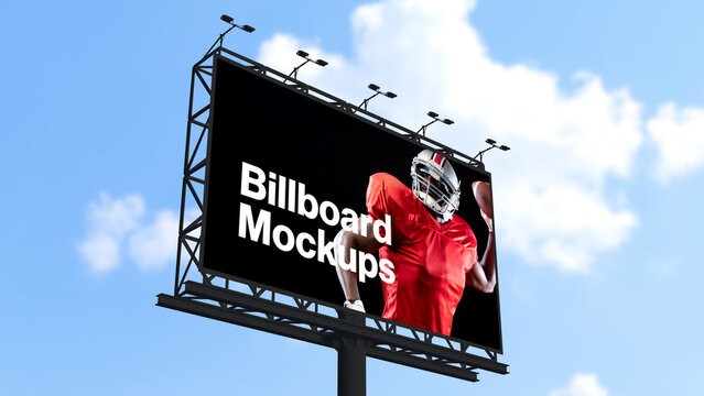 3D Billboard Mockup Scenes