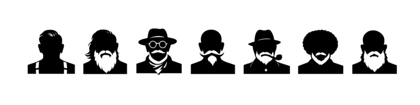 Diverse Male Silhouettes Collection