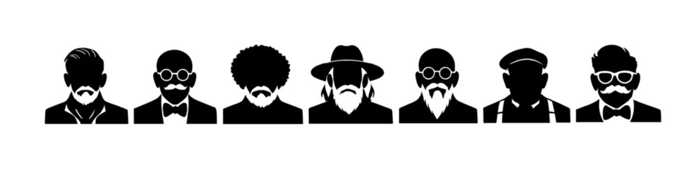 Diverse Male Silhouettes Collection