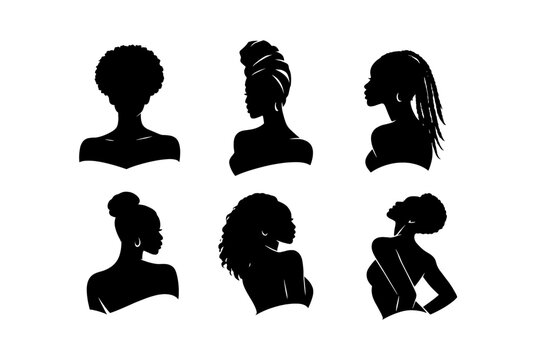 Diverse Black Woman Silhouettes