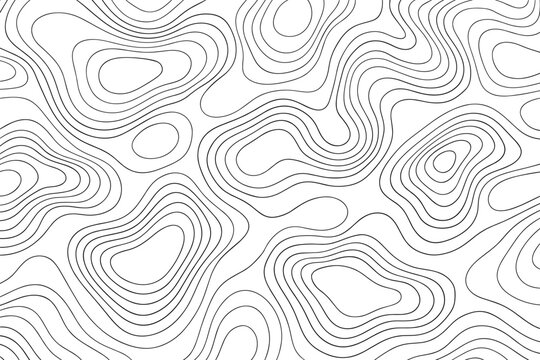 Topographic Contour Lines Pattern