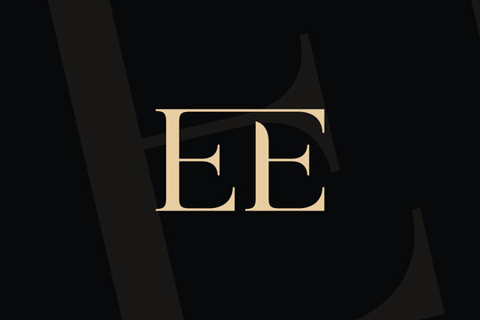 EE letter logo icon design. Classic style luxury initials monogram.