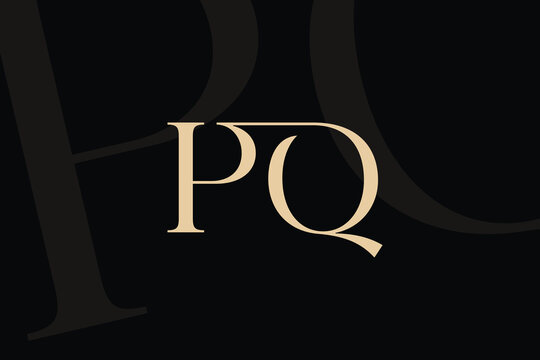 PQ or QP letter logo icon design. Classic style luxury initials monogram.