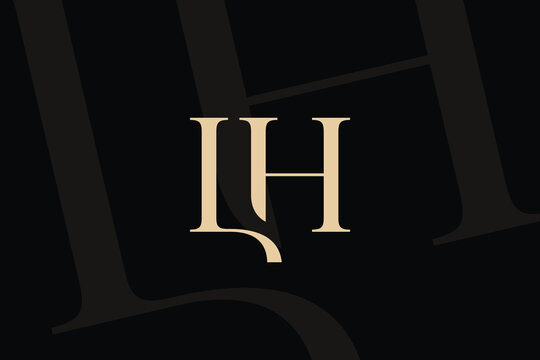 LH or HL letter logo icon design. Classic style luxury initials monogram.