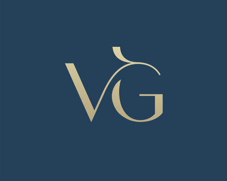 VG letter logo icon design. Classic style luxury initials monogram.