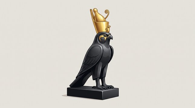 Egyptian statue of horus falcon