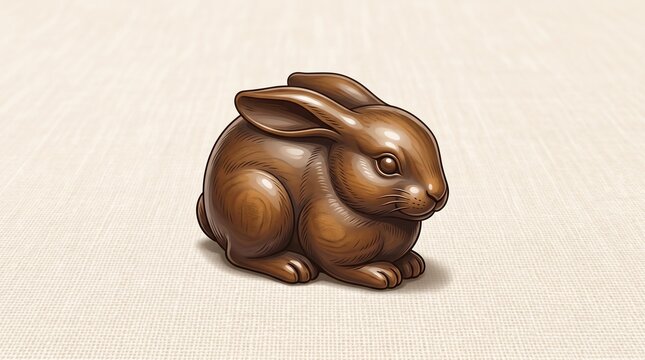 Japanese netsuke rabbit carving