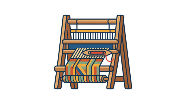 Wooden hand loom.