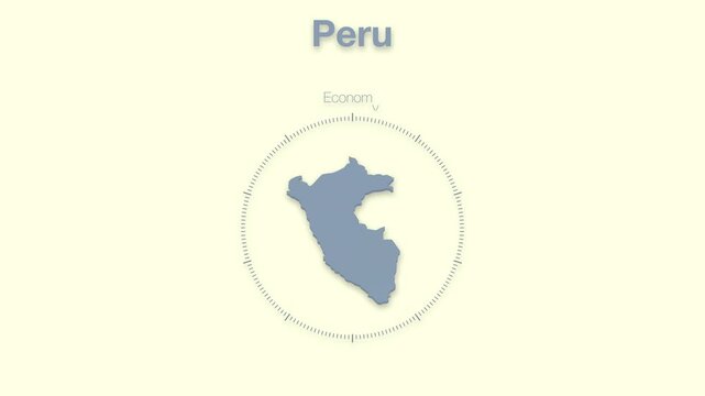 Peru MAP revealing minimalistic animated data analytics for presentations, videos, corporate, documentery 
