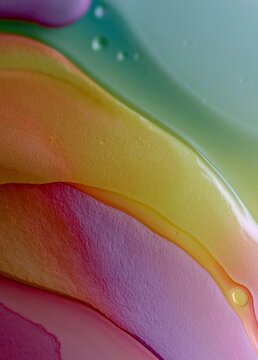 Close-up of a colorful abstract background. the background is made up of different shades of pink, orange, yellow, and green, creating a gradient effect.